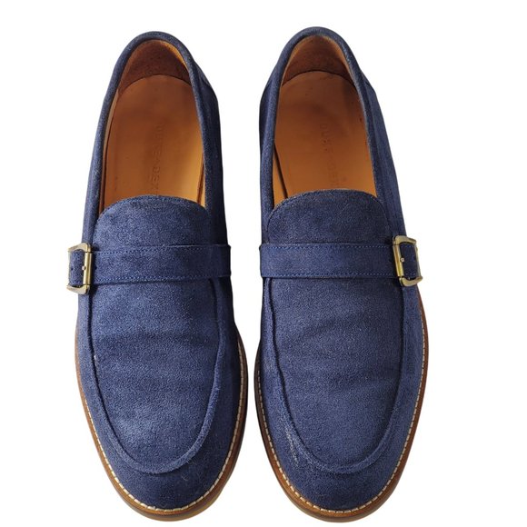 Duke + Dexter Men\'s Buckle Strap Blue Suede Loafers Size 11M main image 6